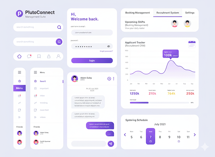 Plutoconnect mockup dashboard